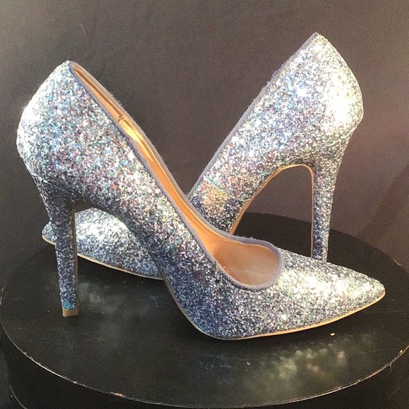 Quips Silver Glitter heels size 7 - Picture 7 of 8